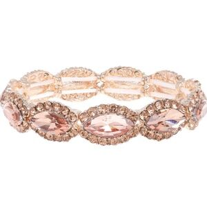 Body Bling Jewelry Pink Gold Stretch Bracelet